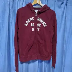 アバクロンビー&フィッチ フルジップパーカー ボルドー