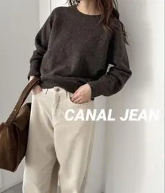 【CANAL JEAN 】El marウール混ラグランクルーニット