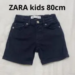 ZARA kids⭐︎ブラックデニム　ハーフパンツ　80cm