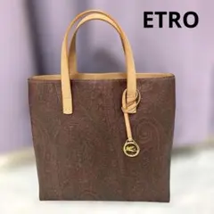 美品✨ETRO（エトロ） ペイズリー柄 レザー トート ハンド バッグのサムネイル