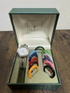 【未使用】稼動品GUCCI　チェンジベゼル　シルバー　レディース腕時計
