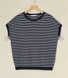 【美品】23区　レーヨンポリエステルストレッチプルオーバーニット　サイズ44のサムネイル