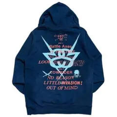 stussy プルオーバーパーカー バックプリント 古着 黒 Mサイズ