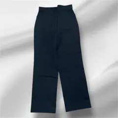 【日本製】コットン ストレートパンツ ブラック 手洗い可 W61
