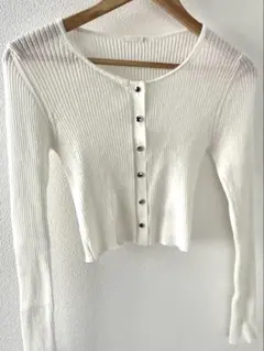 GU 薄手白カーディガン
