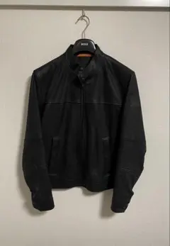 キヨ様　BOSS レザージャケット ブラックのサムネイル