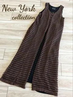 New York collection ノースリーブロングカーディガン