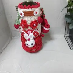 ひな様【ペットボトルカバー＊巾着＊うさぎ＊いちご苺＊】 ひな様【ペットボトルカバー＊巾着＊うさぎ＊いちご苺＊】 - メルカリ