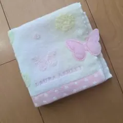 LAURA ASHLEY バタフライタオルハンカチ