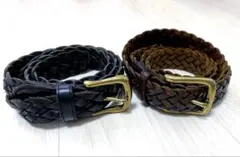 た*お様 レザーベルト　ロング　茶のみ