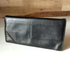 PRADA レザー 二つ折り財布 ブラック