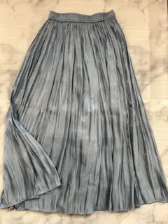ブルーのプリーツスカート Fサイズ