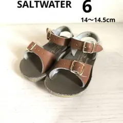 SALTWater　ソルトウォーター　ブラウン 2ストラップサンダル　6