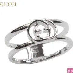 新品グッチ 指輪 gucci リング 7号 インターロッキングGチャーム