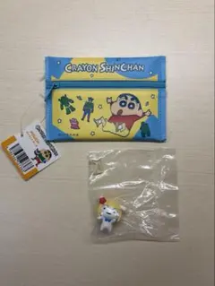 クレヨンしんちゃん ダイカットポーチ & シロ フィギュア