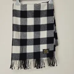 グレンプリンス 100%ラムズウール 大判ストール チェック柄