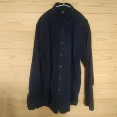 ユニクロ ボタンダウンシャツ Lサイズ ネイビー