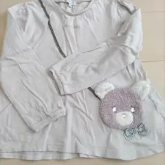 anyFam クマポケット付き長袖カットソー