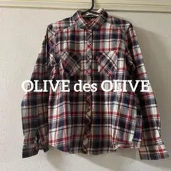 OLIVE des OLIVE チェック柄長袖シャツ