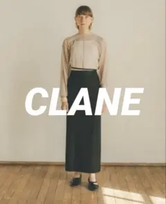 【美品】CLANE LINE SHEER L/S TOPSベージュ　フリーサイズのサムネイル