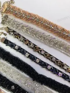 ビーズストーン装飾ブレスレットセット　13本まとめ売り