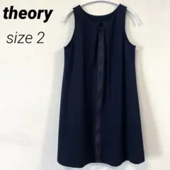 【theory】ノースリーブ ワンピース/チュニック/黒 セオリーM