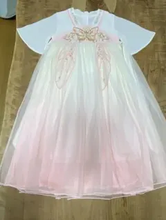 中国風 刺繍チュールドレス（キッズ・ガールズ） ワンピース 女の子 ピンク