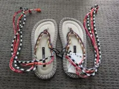 ZARA 編み上げデザインフラットサンダル