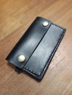 ミニトラッカーウォレットサドルレザー カードコインケース牛革　手縫い