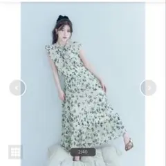 スナイデル snidel Sustainableフリルワンピース グリーン 緑 - メルカリ