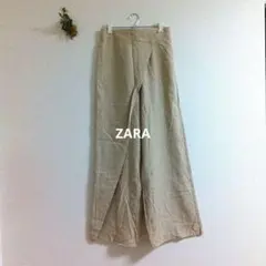상태좋음 ZARA 자라 마혼 아시메 랩 와이드 팬츠 베이지 S 상당