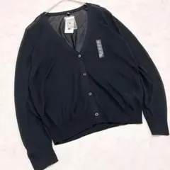 タグ付き未使用品　ユニクロ　ライトVネックカーディガン　XL　ブラック　春夏