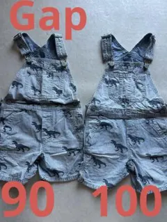 babyGap 恐竜柄オーバーオール　セット　おそろい