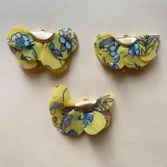 フラワータッセルのチャーム　3個　21×40mm　ゴールド　現品　P594