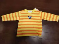 Disney baby ミッキー 長袖Tシャツ ボーダー