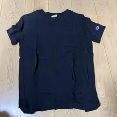 Champion ブラック Vネック Tシャツ SMALL