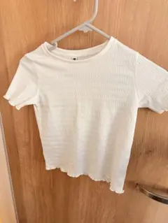 110cmデニムワンピース&花柄長袖Tシャツ&半袖Tシャツ2枚　4点セット