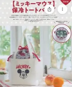 ゼクシィ付録　ミッキーマウス　保冷バッグ　 発送方法注意。のサムネイル
