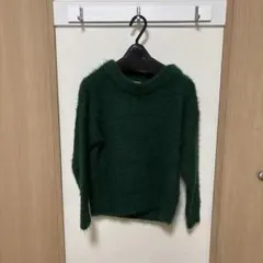 長袖ニット セーター グリーン M