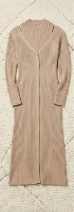 ぽ*こ様 LILY BROWN タイト ニットワンピース 美シルエットレイヤード