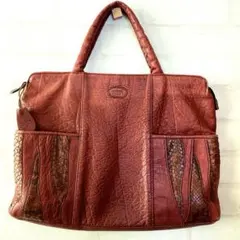 IBIZA レザー トートバッグ 赤