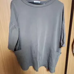 メンズ 無地 半袖Tシャツ オリーブ L