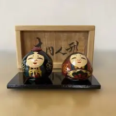 美品・木箱入り】伝統工芸品 大内人形 一対 中村民芸社 山口特産 夫婦