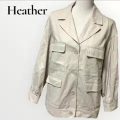 ヘザー heather ジャケット アイボリー系 フリーサイズ オーバーサイズのサムネイル