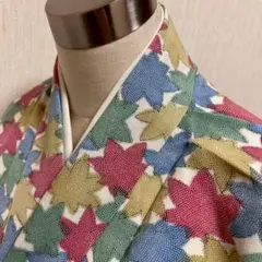 KJ2686 洗える着物 小紋 身丈152.5cm ポリエステル 化繊