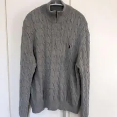 Polo Ralph Lauren ハーフジップ ニット XL グレー