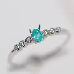 パライバトルマリン ブラジル産 0.088ct リング k10 オーダー f-2