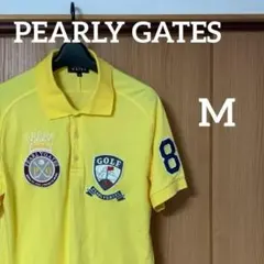 パーリーゲイツ　ゴルフ　ポロシャツ　メンズ　M 黄色