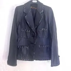 KRYDDERI ブラック テーラードジャケット　ラムレザー 本革　羊皮