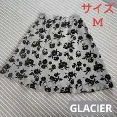 最終価格【サイズM】フラワープリント フレアスカート ひざ丈